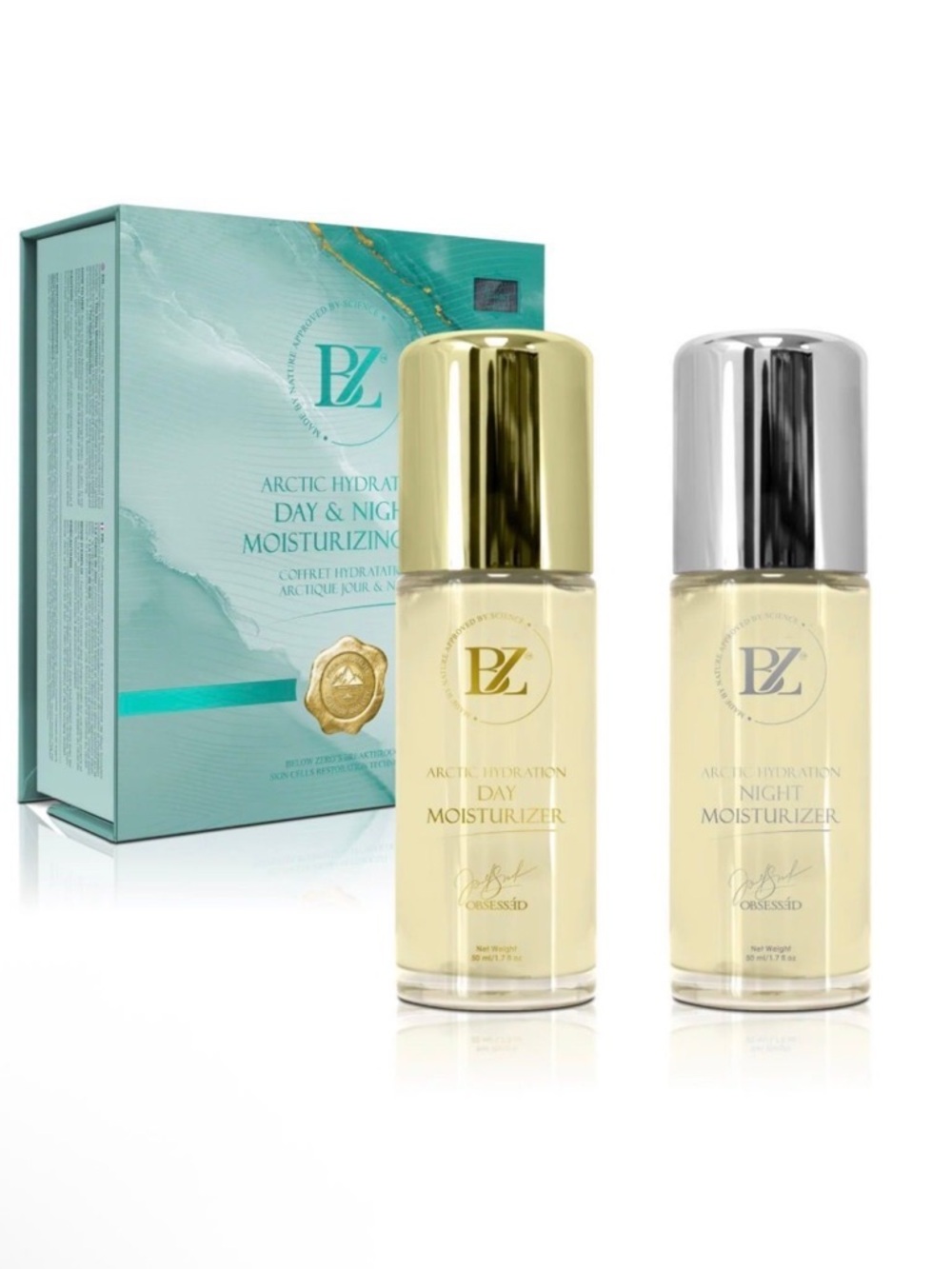 Below zero Arctic Hydration Day & Night Moisturizer Set - Gold & Silver Caps
